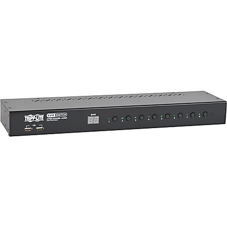 Tripp Lite 8-Port Rackmount DVI/USB KVM Switch w/ Audio & 2-Port USB Hub 1U, B043DUA8SL
