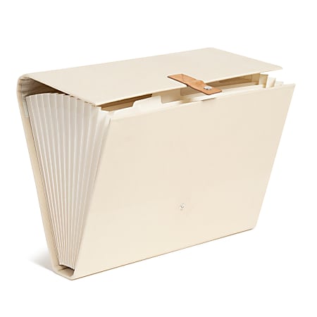 U Brands® 13-Pocket Expandable File, 8-1/2" x 11", Cream