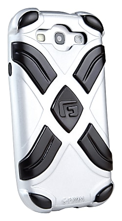 G-Form XTREME Samsung Galaxy S3 Case - For Smartphone - X - Metallic Silver, Silver - Shock Proof, Impact Resistant - Polycarbonate, Thermoplastic Polyurethane (TPU), Silicone