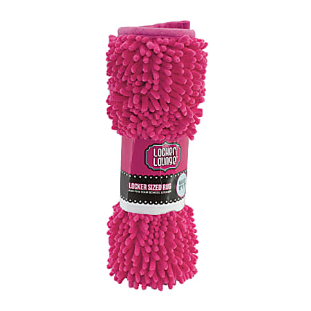 Locker Lounge Shag Locker Rug, 12 1/2" x 12 1/2", Pink
