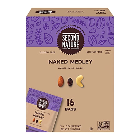 Second Nature Naked Medley Bags, Pack Of 16