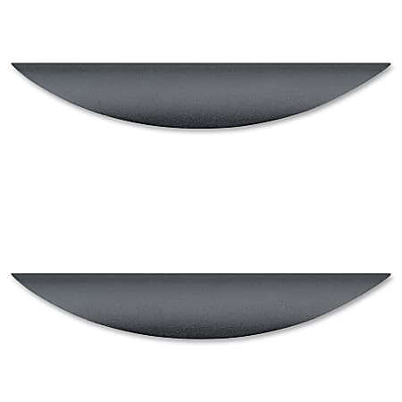 Lorell® Laminate Traditional Rounded Drawer Pulls, 5/8"H x 6-3/8"W x 1-1/8"D, Black, Pack Of 2 Pulls