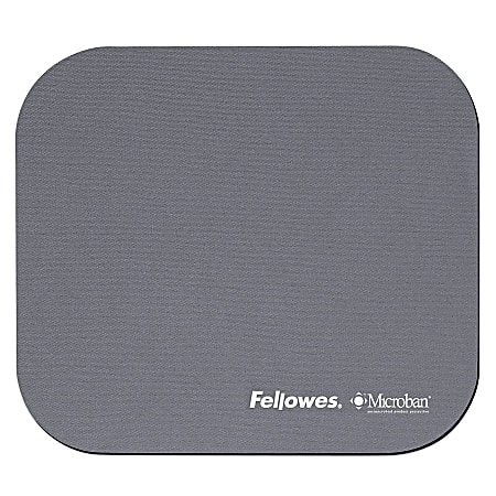 Fellowes® Mouse Pad With Microban®, 8" x 9", Graphite