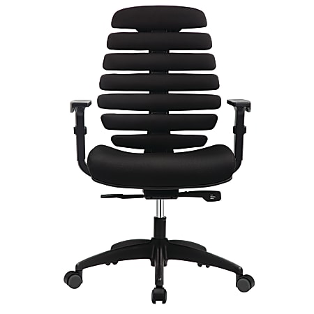 Eurotech FX2 Flex Back Fabric Mid-Back Chair, With Open Spine, Black