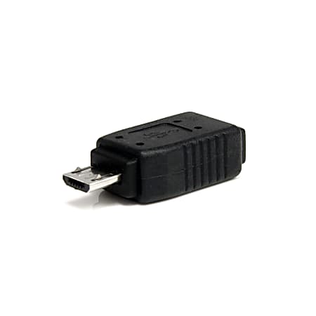 StarTech.com USB 2.0 Adapter - Micro USB (M) - Mini USB (F) - USB 2.0 -Adapter - Allows the use of older Mini USB cables with newer Micro USB devices. - micro usb to mini usb - mini usb adapter - micro to mini usb adapter