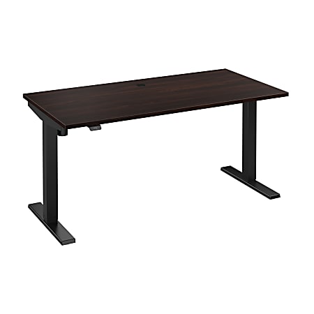 Bush® Business Furniture Move 40 Series Electric 60"W x 30"D Electric Height-Adjustable Standing Desk, Black Walnut/Black, Standard Delivery