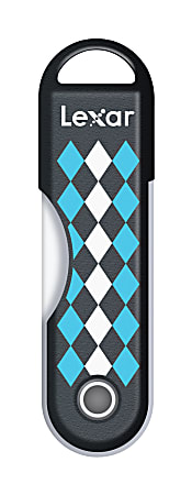 Lexar® JumpDrive® TwistTurn USB 2.0 Flash Drive, 32GB, Argyle Black