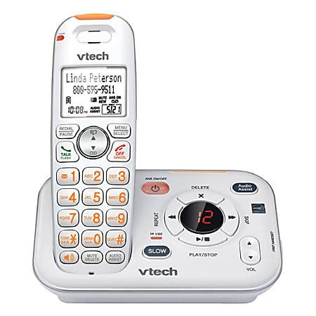VTech® Careline + SN6187 Expandable Cordless Phone With Digital Answering System