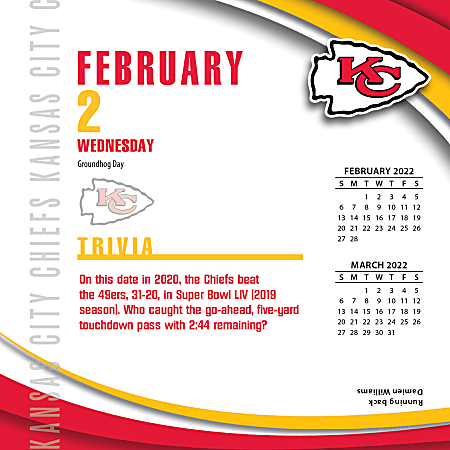 Chiefs Schedule 2022 23 Lang Daily Calendar Kansas City Chiefs 2022 - Office Depot