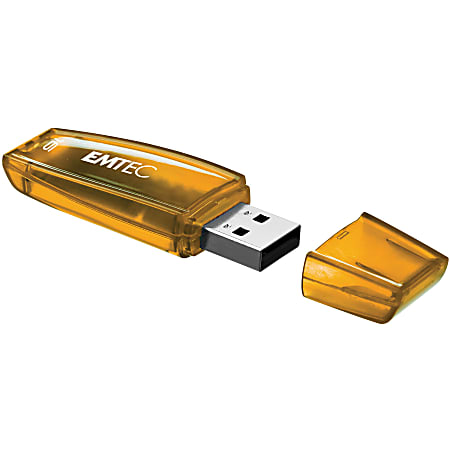 Emtec C400 USB 2.0 Flash Drive, 16GB, Orange