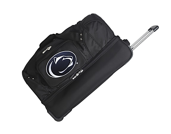 Denco Sports Luggage Rolling Drop-Bottom Duffel Bag, Penn State Nittany Lions, Black