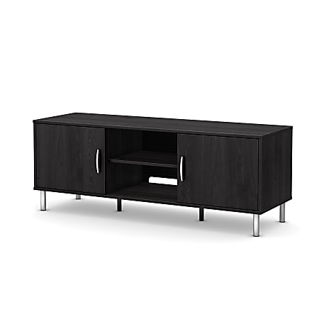South Shore Renta TV Stand With Doors For TVs Up To 60", Gray Oak