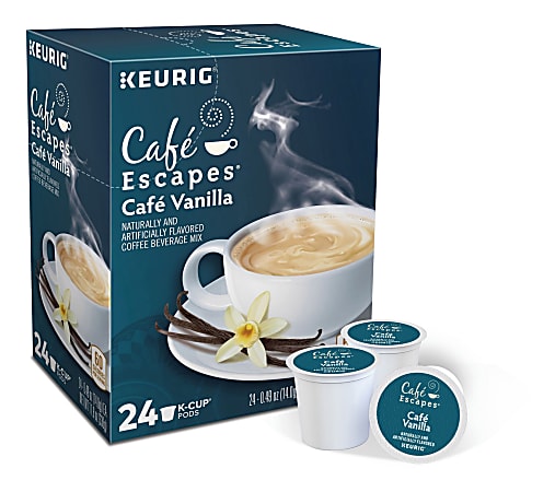 Cafe Escapes™ Single-Serve Coffee K-Cup® Pods, Cafe Vanilla, Carton Of 24