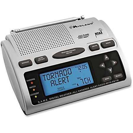 Midland WR-300 Clock Radio - 2 x Alarm - AM, FM