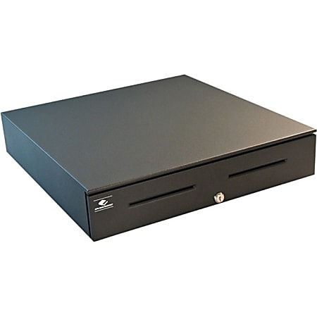 APG Cash Drawer Series 4000 1820 Cash Drawer - 2 Media Slot - USB, - Steel, Stainless Steel - Black - 4.2" Height x 18.8" Width x 20" Depth