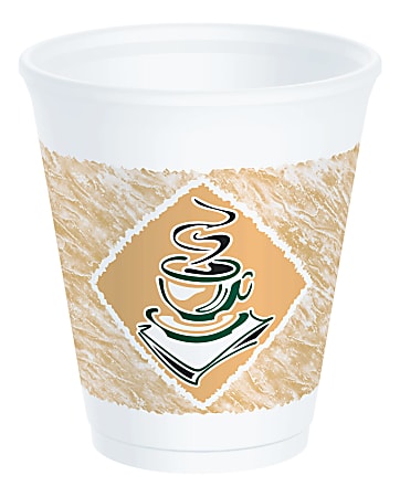 Dart Cafe G Design Foam Cups, 8 Oz, Assorted Colors, Box Of 1,000