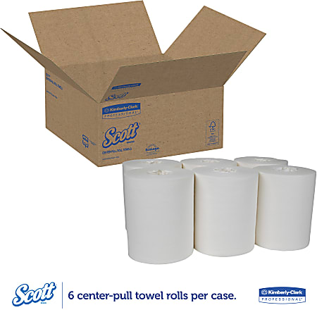 Scott 1 Ply Center Pull Paper Towels 40percent Recycled 250 Sheets Per ...