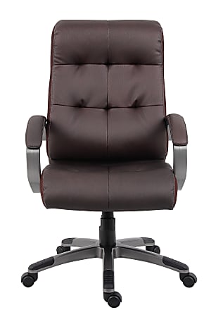 Boss Office Products Double Plus Ergonomic LeatherPlus Bonded