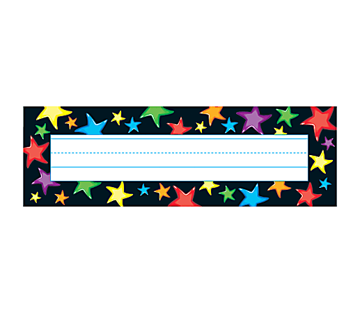 TREND Gel Stars Desk Toppers® Name Plates, 2 7/8" x 9 1/2", 36 Per Pack, 6 Packs