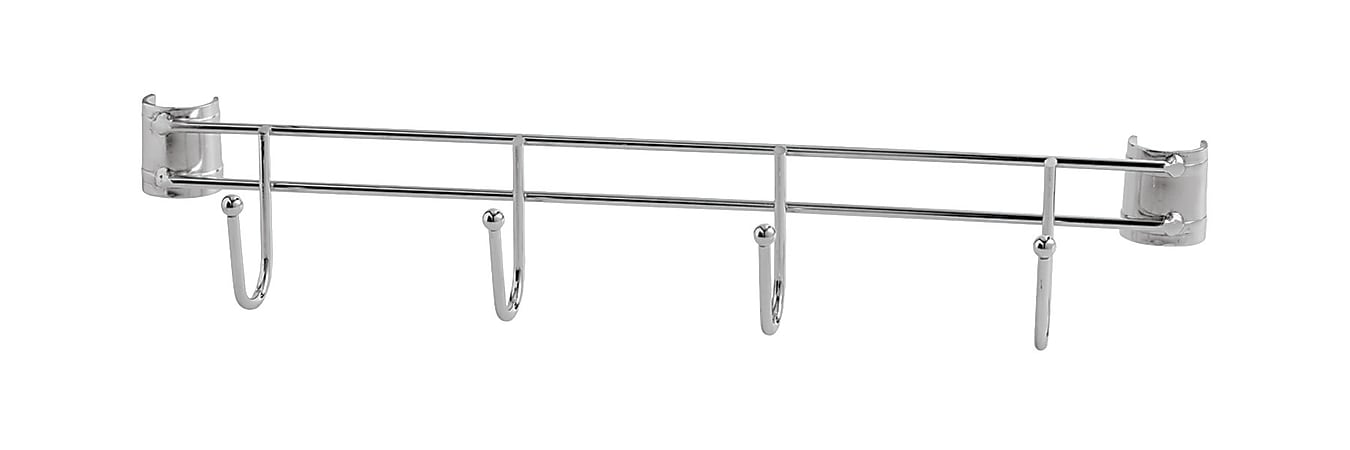 Alera Wire Shelving Hook Bars For 18"W Shelves, Silver, Pack Of 2