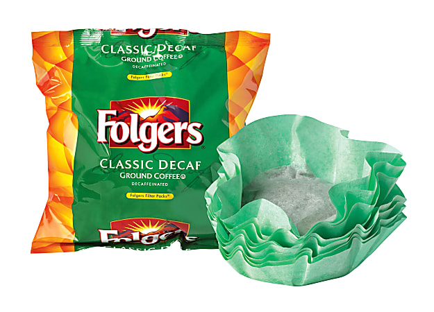 Folgers Decaffeinated Coffee Filter Packs, Box Of 40