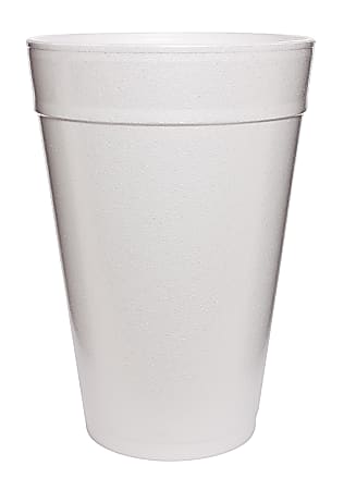 Foam Drink Cups, 20 oz, White, 500/Carton