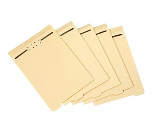 [IN]PLACE® File Dividers with Fasteners, Legal Size, Bottom Tab, Manila, Pack Of 50