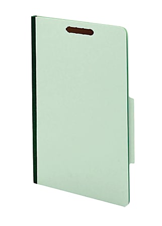 [IN]PLACE® Classification Folders, Legal, 2 Dividers, 30% Recycled, Light Green, Box Of 10 Folders