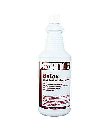 AMREP Misty Bolex Hydrochloric Acid Toilet Bowl And Urinal Cleaner, Wintergreen, 32 Oz, Carton Of 12 Bottles