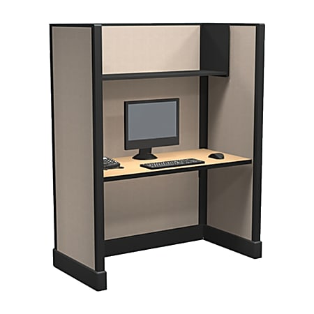 Cube Solutions Commercial-Grade Full-Height Call-Center Cubicle, Single Cubicle