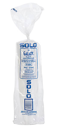 Solo® Galaxy® Translucent Plastic Cups, 16 Oz, Case Of 1,000