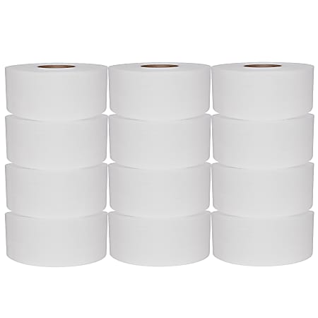Scott® Jumbo Unperforated 2-Ply Toilet Paper, 1000' Per Roll, Pack Of 12 Rolls