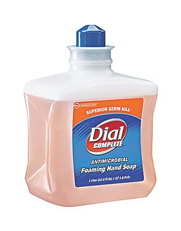Dial® Complete® Foam Hand Soap, Unscented, 33.8 Oz Pump Bottle