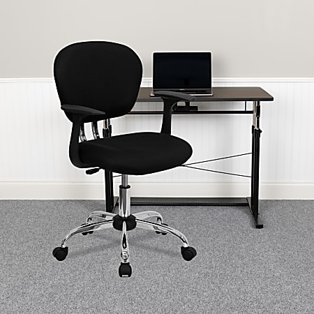 Flash Furniture Mid-Back White Mesh Task and Computer Office Chair 