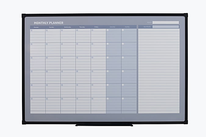 Office Depot Magentic Dry EraseCalendarPlanning Board 36 x 48 White Board  Black Metal Frame - Office Depot