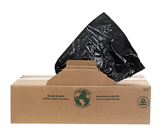 Noramco 1-mil Folded Repro Liners, 12 - 16 Gallons, 24" x 32", Black, Pack Of 500