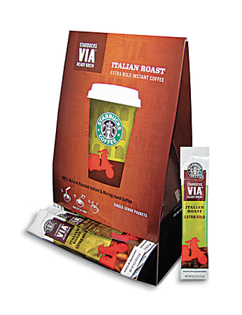 Starbucks® VIA™ Coffee Packets, Italian Roast, .12 Oz Packets, Box Of 50