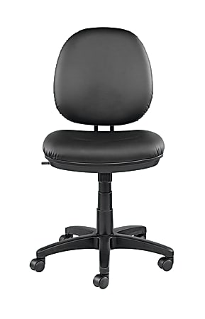 Alera Interval Task Chair - Black Seat Color - Leather Seat Material - Black Back Color - Leather Back Material - IN4819