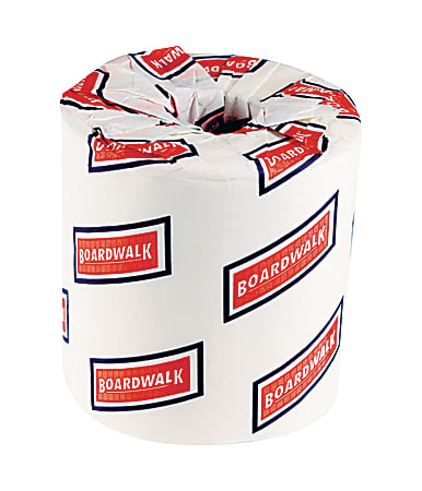 Boardwalk 1-Ply Toilet Tissue, White, 1,000 Sheets Per Roll, Carton Of 96 Rolls