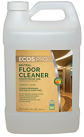 Earth Friendly Products Concentrated Floor Cleaner, Lemon-Sage, 128 Oz