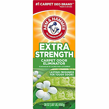 Arm & Hammer® Extra-Strength Carpet Odor Eliminator, Original Scent, 30 Oz Box, Case Of 6