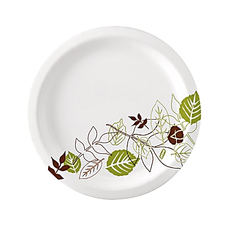 Dixie® Ultra Heavy-Weight Oval Platters, 8 1/2" x 11", Pathways, Green/Burgundy, Carton Of 500
