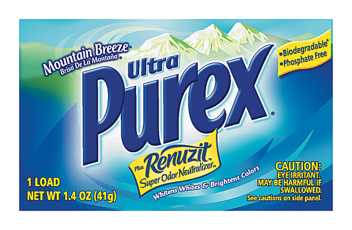 Purex® Ultra Laundry Detergent Vending Packs, Mountain Breeze Scent, 1.4 Oz Box, Case Of 156