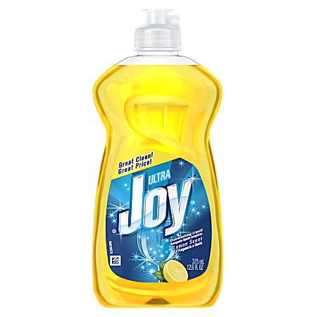 Joy Dishwashing Liquid, Lemon Scent, 12.6 Oz, Case Of 25