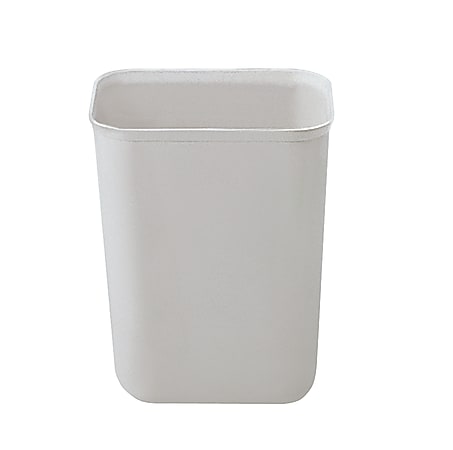 Rubbermaid® Fiberglass Rectangular Fire-Resistant Wastebasket, 1 3/4 Gallons, 10 7/8"H x 8 7/8"W x 6 3/8"D, Beige
