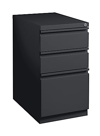 VIVO Black 3 Drawer Mobile File Cabinet with LockRolling Pedestal Cabinet 