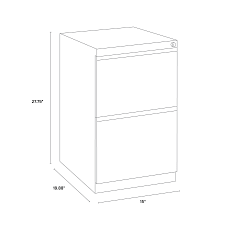 WorkPro 20 D Vertical 2 Drawer Letter Size Mobile Pedestal File