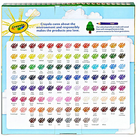 Crayola Colored Pencils Assorted Colors Set Of 100 Pencils