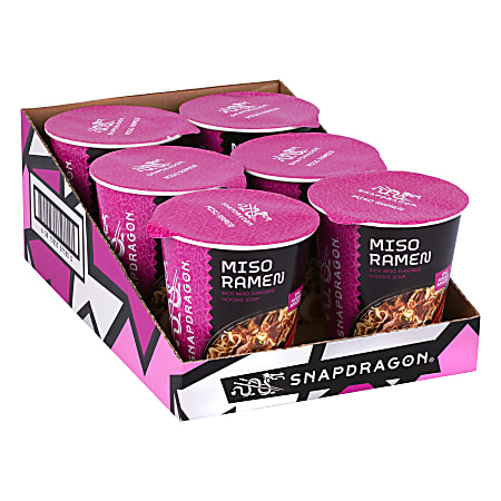 Snapdragon Miso Ramen Cups, 2.1 Oz, Pack Of 6 Cups