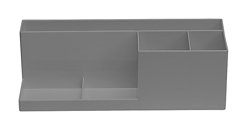 MadeSmart Large Desktop Organizer, 5 1/2"H x 12 1/4"W x 3 7/8"D, Gray